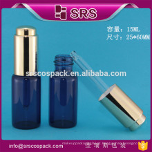 SRS garrafa de conta-gotas de soro cosmético de vidro de alta qualidade 15ml